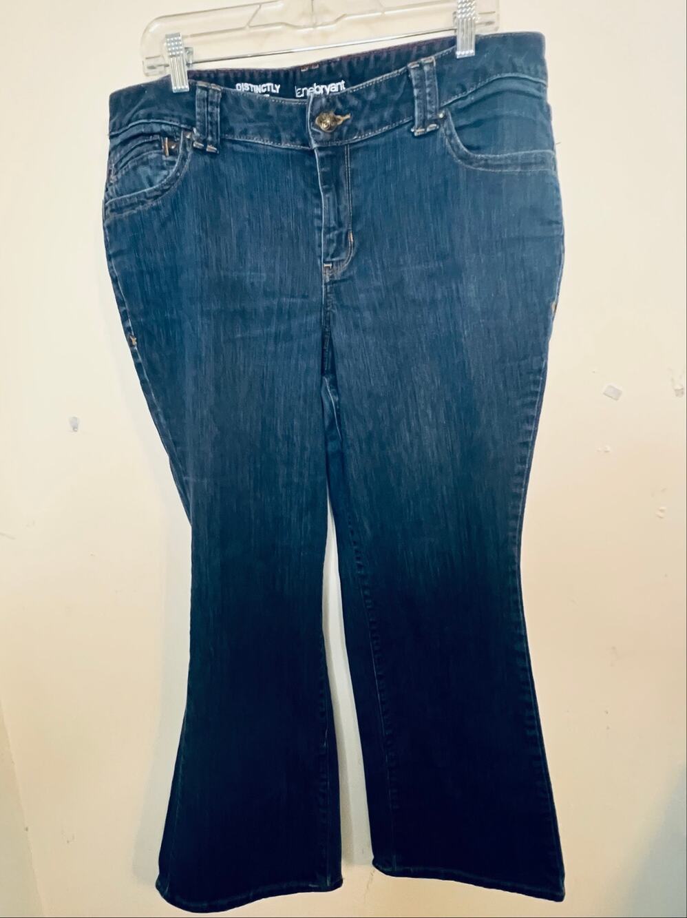 Lane Bryant Bootcut Jeans 16 Petite Blue Medium Wash Mid Rise Stretch 5 Pocket